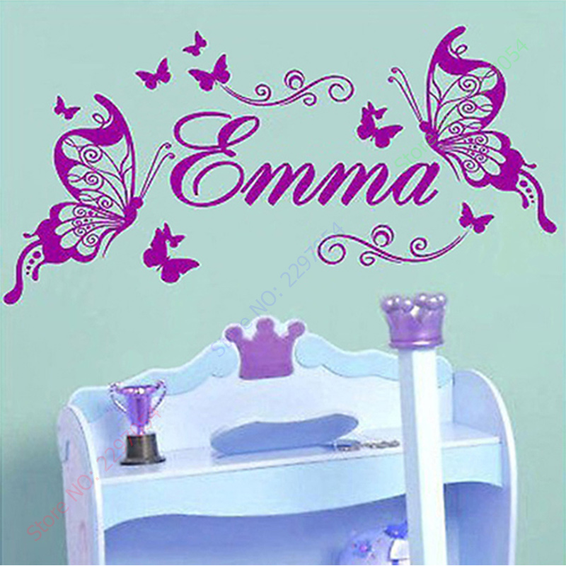 Baby Nursery Decor Girl - Новые виниловые наклейки с изображением бабочек