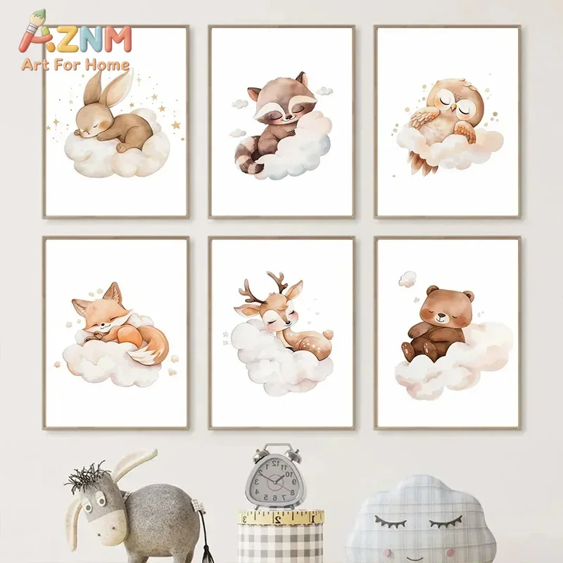 Акварельная картина на холсте  – обзор и цена Baby Nursery Frames