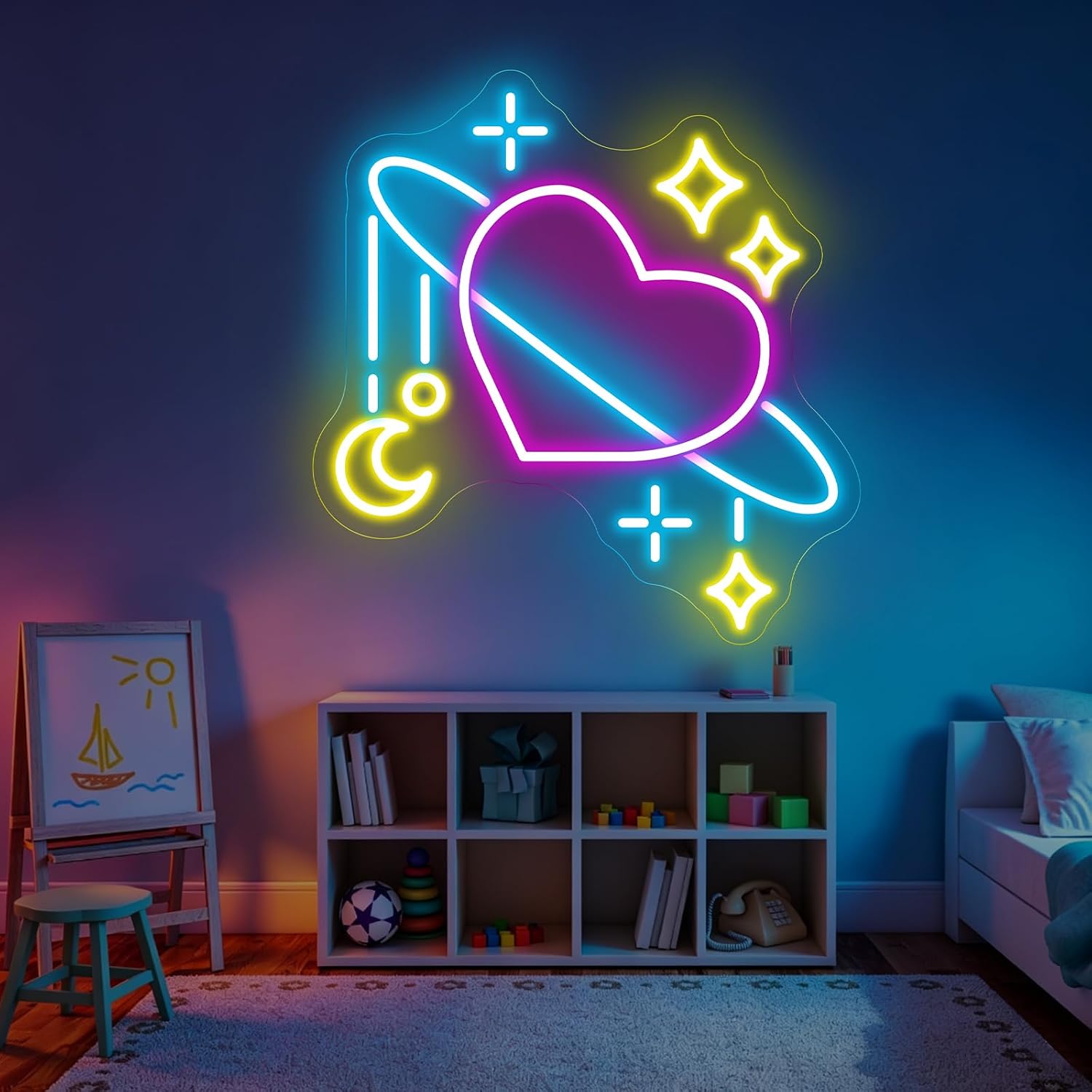 Неоновая вывеска «Космическая  – обзор и цена Baby Nursery Wall Lights