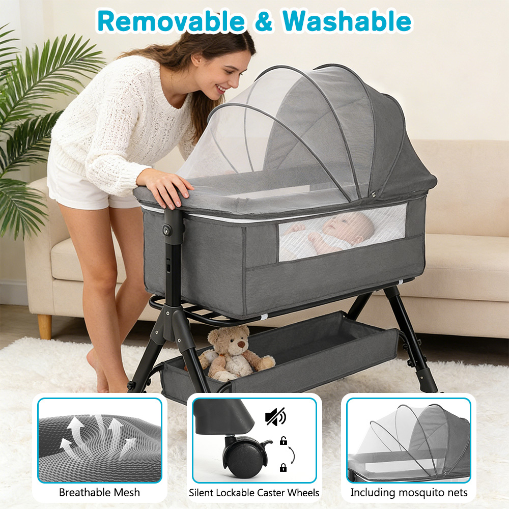 Детская люлька-кроватка 3 в 1, – обзор и цена Baby Nursery Trolley
