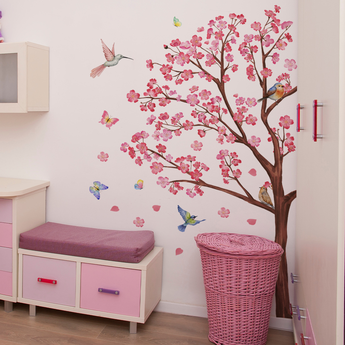 Акварельные наклейки на стену  – обзор и цена Baby Nursery Decor Girl