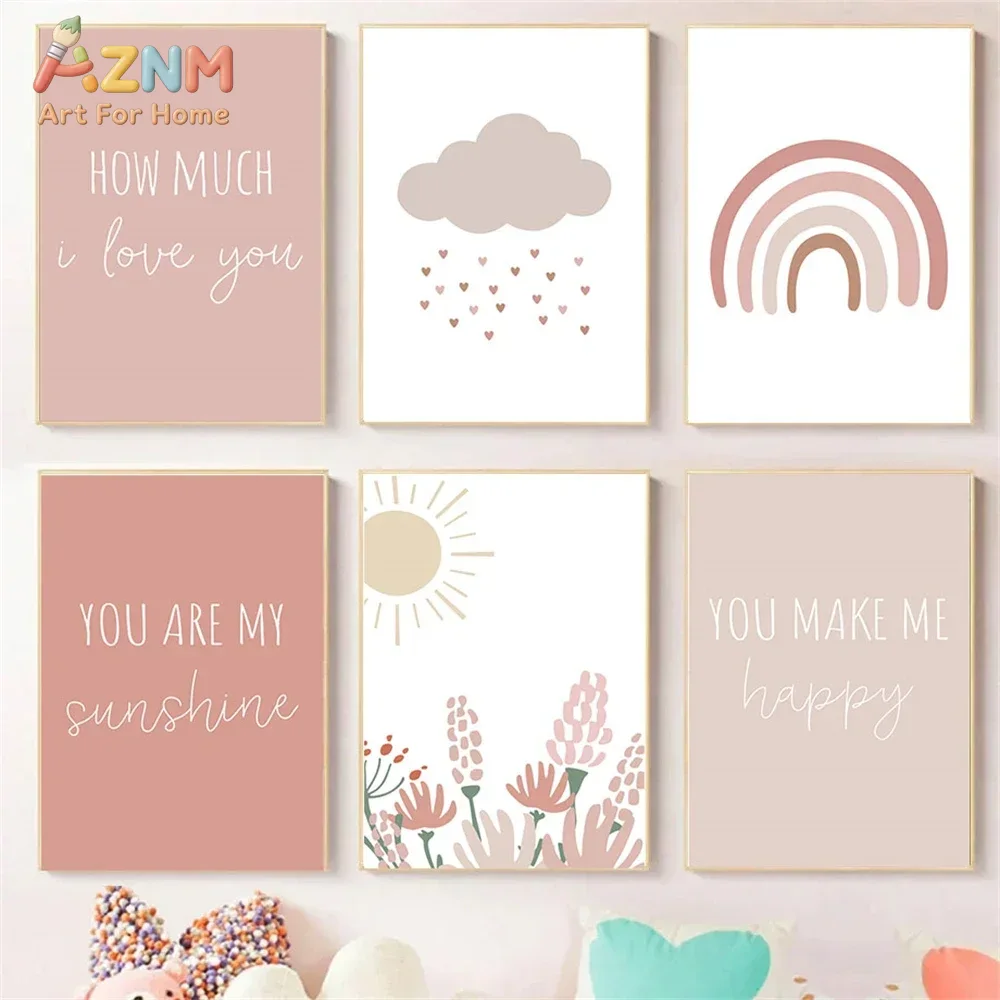AZNM, плакат в стиле бохо с ро – обзор и цена Baby Girl Nursery Quotes